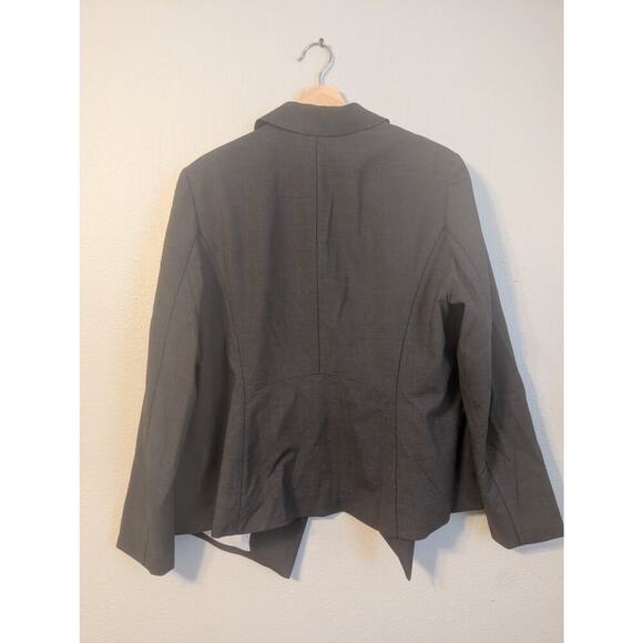 MM Lafleur The Ross Wool Blend Blazer Charcoal Grey Womens +1 (XL) Tw Button - Picture 2 of 9
